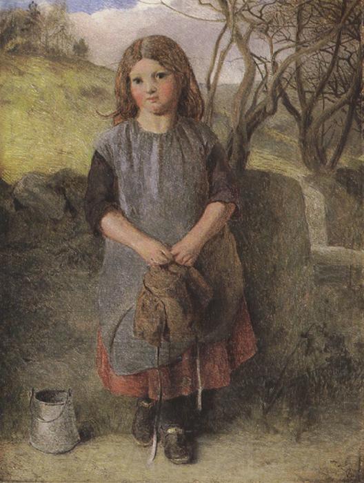 Alexander Davis cooper The Little Milkmaid (mk37) Norge oil painting art